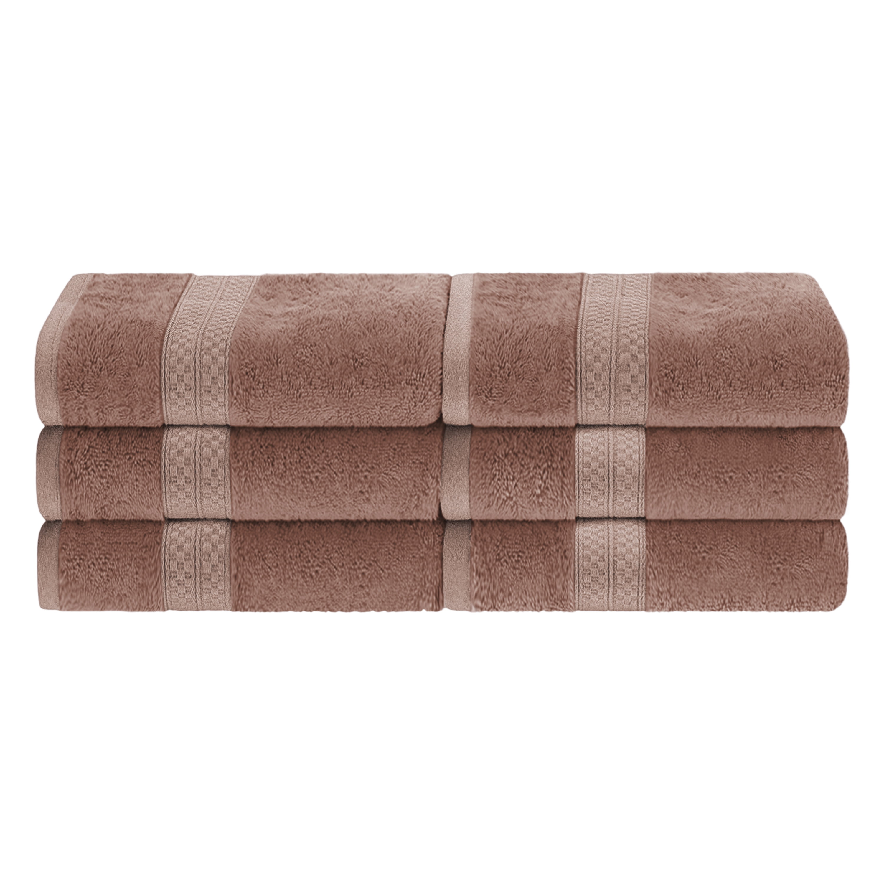 Meadowcove Rayon from Bamboo and Cotton Blend Solid 6-Piece Hand Towel Set , sand by Blue Nile Mills