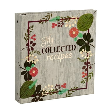 Meadowsweet Kitchens 2 Ring Fabric Covered Binder with Recipe Card