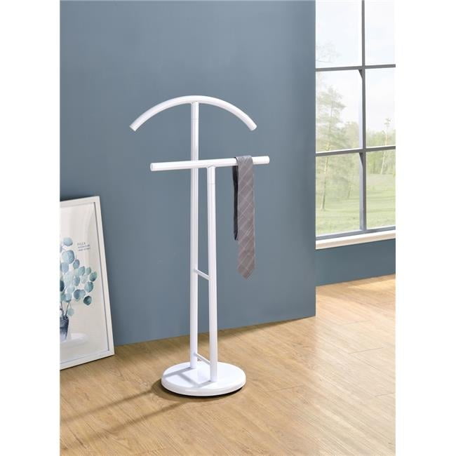 Meadut White Metal Suit Wardrobe Valet Stand