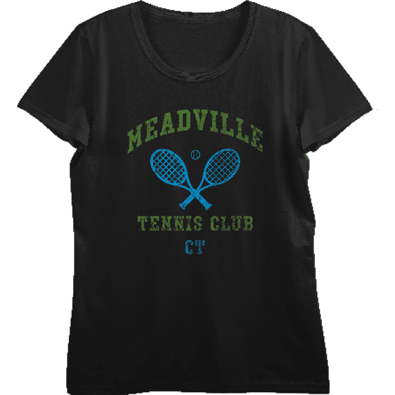 Meadville Tennis Club CT Women's Black Crop Tee-Small