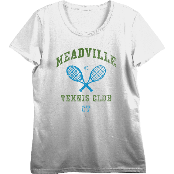 Meadville Tennis Club CT Women's Vivid White Crop Tee-Large