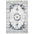 thumbnail image 1 of Meafeng 2.6' x 3.9' Area Rugs (3x4), Washable Vintage Rugs for Living Room Bedroom, Low Pile Non-Slip Carpet, Blue, 1 of 7