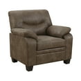 thumbnail image 1 of Meagan Upholstered Chair with Pillow Top Arms Brown, 1 of 5