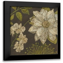 Meagher, Megan 12x12 Black Modern Framed Museum Art Print Titled - Earth and Floral I