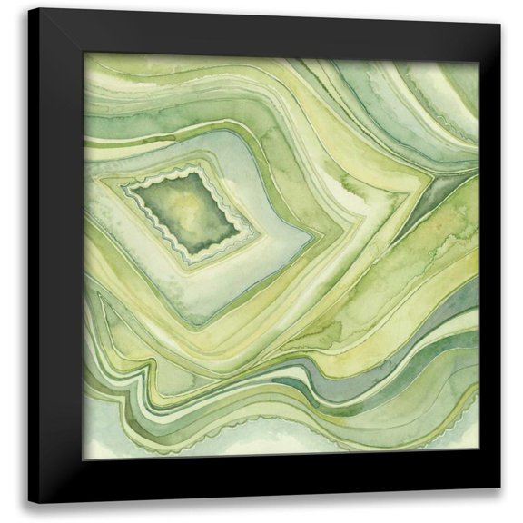 Meagher, Megan 12x12 Black Modern Framed Museum Art Print Titled - Pastel Agate IV