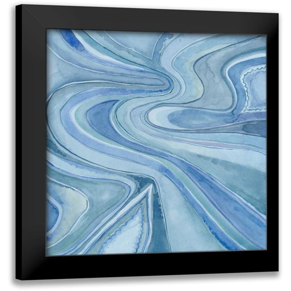 Meagher, Megan 12x12 Black Modern Framed Museum Art Print Titled - Pastel Agate I