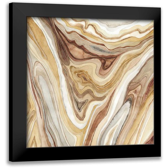 Meagher, Megan 12x12 Black Modern Framed Museum Art Print Titled - Watercolor Agate I