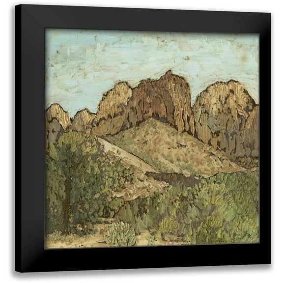 Meagher, Megan 12x12 Black Modern Framed Museum Art Print Titled - Western View VIII