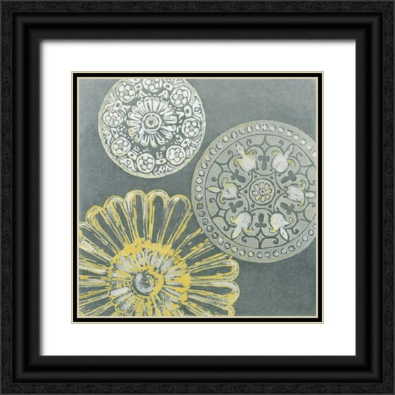 Meagher, Megan 12x12 Black Ornate Wood Framed with Double Matting Museum Art Print Titled - Circular Memories II