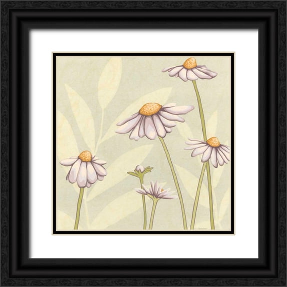 Meagher, Megan 12x12 Black Ornate Wood Framed with Double Matting Museum Art Print Titled - Garden Silhouette IV
