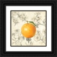 thumbnail image 1 of Meagher, Megan 12x12 Black Ornate Wood Framed with Double Matting Museum Art Print Titled - Orange and Botanicals, 1 of 4
