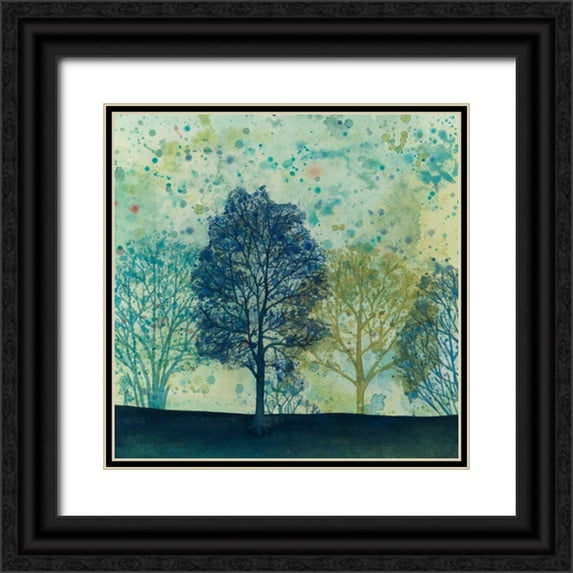 Meagher, Megan 12x12 Black Ornate Wood Framed with Double Matting Museum Art Print Titled - Speckled Forest I
