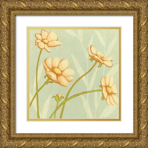 Meagher, Megan 12x12 Gold Ornate Wood Framed with Double Matting Museum Art Print Titled - Garden Silhouette III