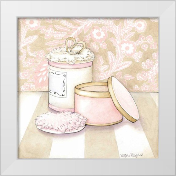 Meagher, Megan 12x12 White Modern Wood Framed Museum Art Print Titled - Posh Powder Room II