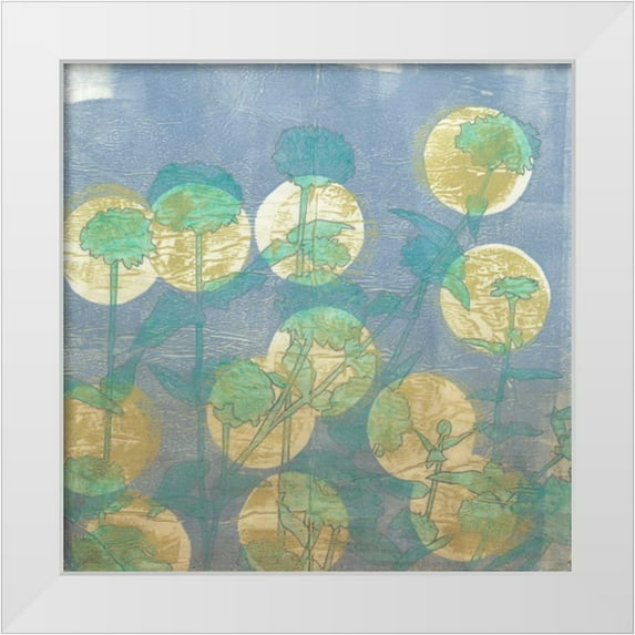 Meagher, Megan 12x12 White Modern Wood Framed Museum Art Print Titled - Spotlight Floral I