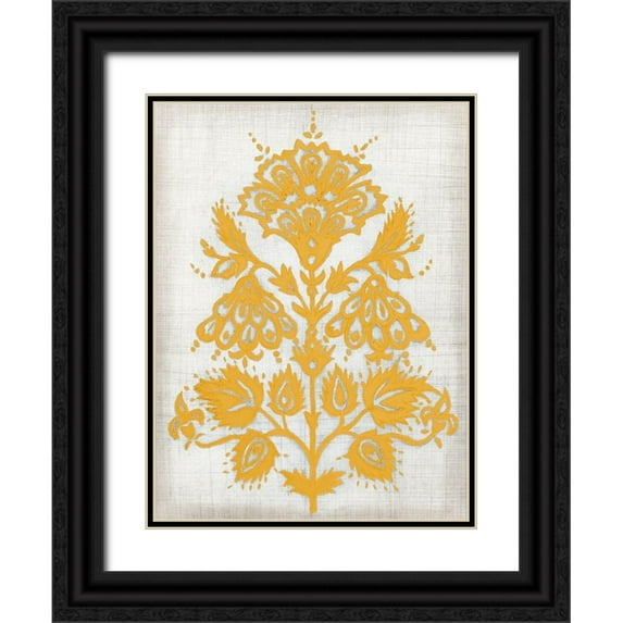 Meagher, Megan 12x14 Black Ornate Wood Framed with Double Matting Museum Art Print Titled - Saffron Detail I