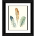 thumbnail image 1 of Meagher, Megan 12x14 Black Ornate Wood Framed with Double Matting Museum Art Print Titled - Watercolor Feathers IV, 1 of 4