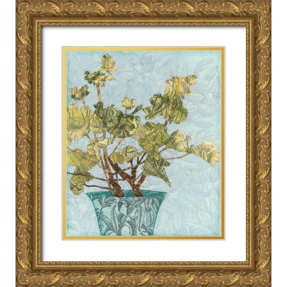 Meagher, Megan 12x14 Gold Ornate Wood Framed with Double Matting Museum Art Print Titled - Conservatory Collage I