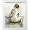 thumbnail image 1 of Meagher, Megan 12x14 White Modern Wood Framed Museum Art Print Titled - Figure in Watercolor I, 1 of 4