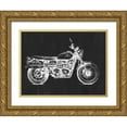 thumbnail image 1 of Meagher, Megan 14x12 Gold Ornate Wood Framed with Double Matting Museum Art Print Titled - Motorcycle Graphic II, 1 of 4