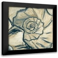 thumbnail image 1 of Meagher, Megan 15x15 Black Modern Framed Museum Art Print Titled - Navy Seashell Spiral II, 1 of 5