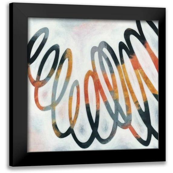 Meagher, Megan 15x15 Black Modern Framed Museum Art Print Titled - Squiggle II