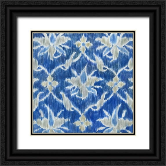 Meagher, Megan 15x15 Black Ornate Wood Framed with Double Matting Museum Art Print Titled - Royal Ikat II