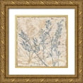 thumbnail image 1 of Meagher, Megan 15x15 Gold Ornate Wood Framed with Double Matting Museum Art Print Titled - Floral Fan II, 1 of 4