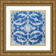 thumbnail image 1 of Meagher, Megan 15x15 Gold Ornate Wood Framed with Double Matting Museum Art Print Titled - Royal Ikat I, 1 of 4