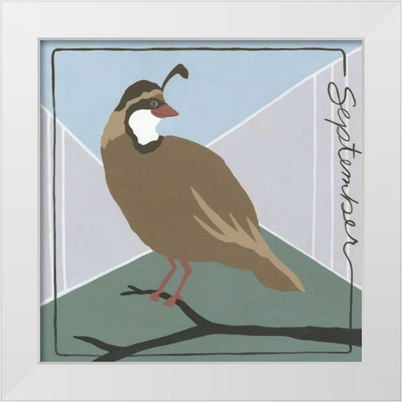 Meagher, Megan 15x15 White Modern Wood Framed Museum Art Print Titled - Avian September