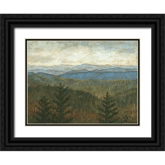 Meagher, Megan 18x15 Black Ornate Wood Framed with Double Matting Museum Art Print Titled - Blue Ridge View I