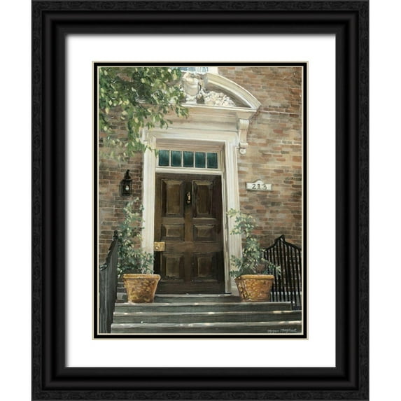 Meagher, Megan 19x24 Black Ornate Wood Framed with Double Matting Museum Art Print Titled - Grove Avenue