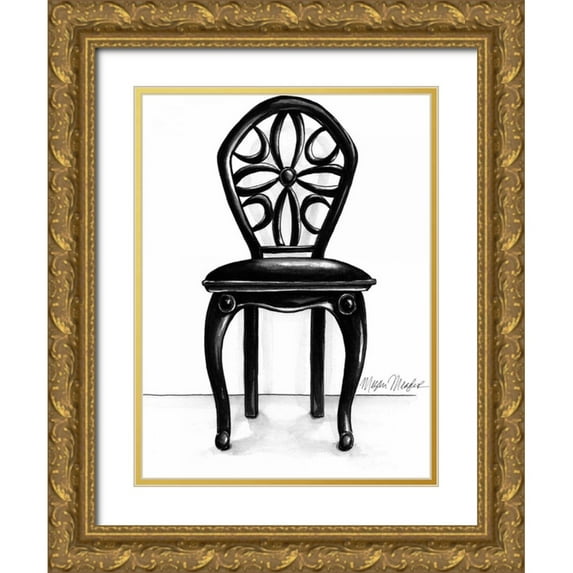 Meagher, Megan 19x24 Gold Ornate Wood Framed with Double Matting Museum Art Print Titled - Designer Chair II