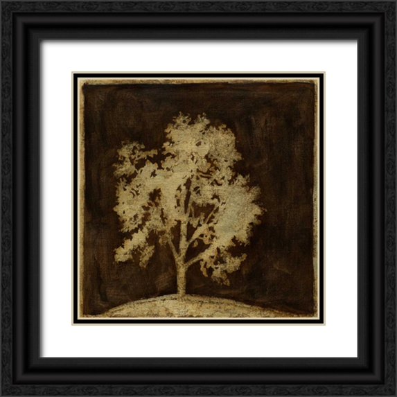 Meagher, Megan 20x20 Black Ornate Wood Framed with Double Matting Museum Art Print Titled - Gilded Tree III