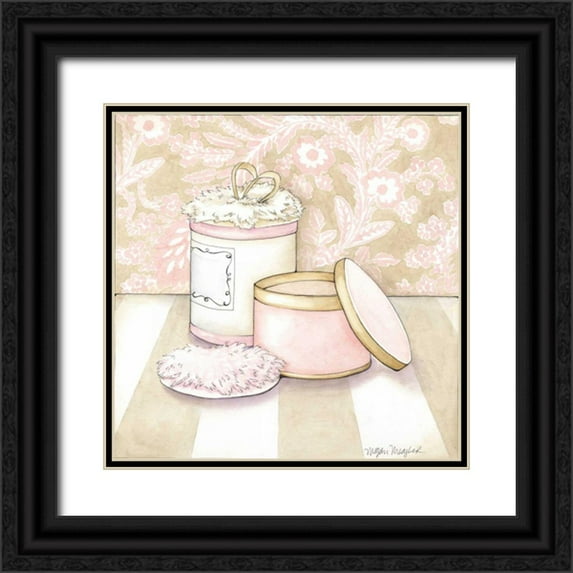 Meagher, Megan 20x20 Black Ornate Wood Framed with Double Matting Museum Art Print Titled - Posh Powder Room II
