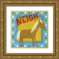 thumbnail image 1 of Meagher, Megan 20x20 Gold Ornate Wood Framed with Double Matting Museum Art Print Titled - Neigh, 1 of 4
