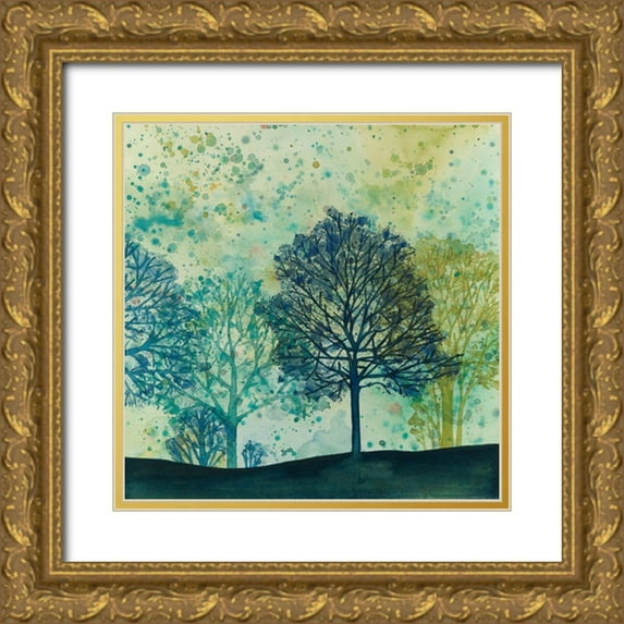 Meagher, Megan 20x20 Gold Ornate Wood Framed with Double Matting Museum Art Print Titled - Speckled Forest II