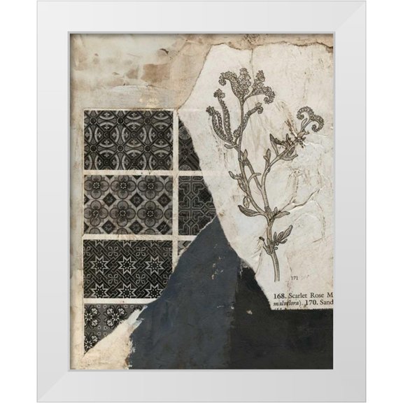Meagher, Megan 20x24 White Modern Wood Framed Museum Art Print Titled - Non-Embellished Fragmented Collage II