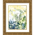 thumbnail image 1 of Meagher, Megan 25x32 Gold Ornate Wood Framed with Double Matting Museum Art Print Titled - Layered Blooms II, 1 of 4