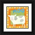 thumbnail image 1 of Meagher, Megan 26x26 Black Ornate Wood Framed with Double Matting Museum Art Print Titled - Moo, 1 of 4