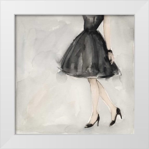 Meagher, Megan 26x26 White Modern Wood Framed Museum Art Print Titled - Little Black Dress II