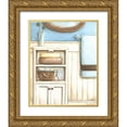 thumbnail image 1 of Meagher, Megan 26x32 Gold Ornate Wood Framed with Double Matting Museum Art Print Titled - Coastal Bath III, 1 of 4