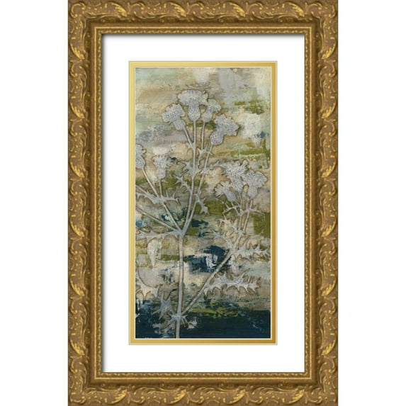Meagher, Megan 9x14 Gold Ornate Wood Framed with Double Matting Museum Art Print Titled - Gossamer Blooms I