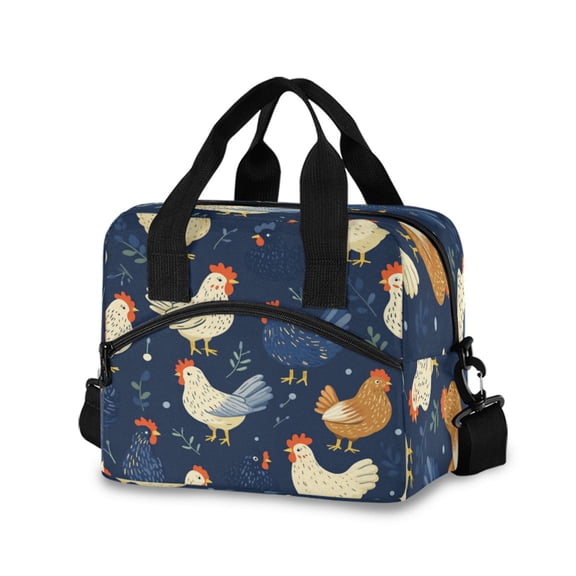 Meal Bag Large Capacity Handheld Lunch Bag Crossbody Insulated Bag for Office, Picnic, Travel Chickens and Hens