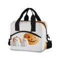 thumbnail image 1 of Meal Bag Large Capacity Handheld Lunch Bag Crossbody Insulated Bag for Office, Picnic, Travel Cute Ghost and Pumpkins, 1 of 6