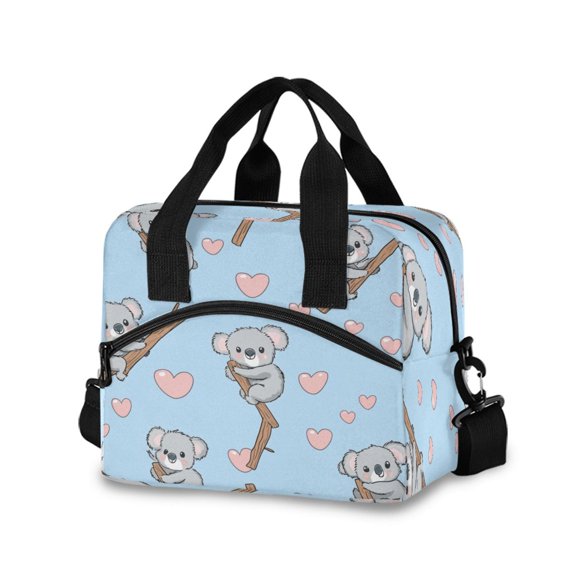 Meal Bag Large Capacity Handheld Lunch Bag Crossbody Insulated Bag for Office, Picnic, Travel Cute Koala Pattern