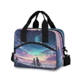 thumbnail image 1 of Meal Bag Large Capacity Handheld Lunch Bag Crossbody Insulated Bag for Office, Picnic, Travel Rainbow Sky Background, 1 of 6