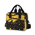 thumbnail image 1 of Meal Bag Large Capacity Handheld Lunch Bag Crossbody Insulated Bag for Office, Picnic, Travel Starry Night Sky with Cat, 1 of 6