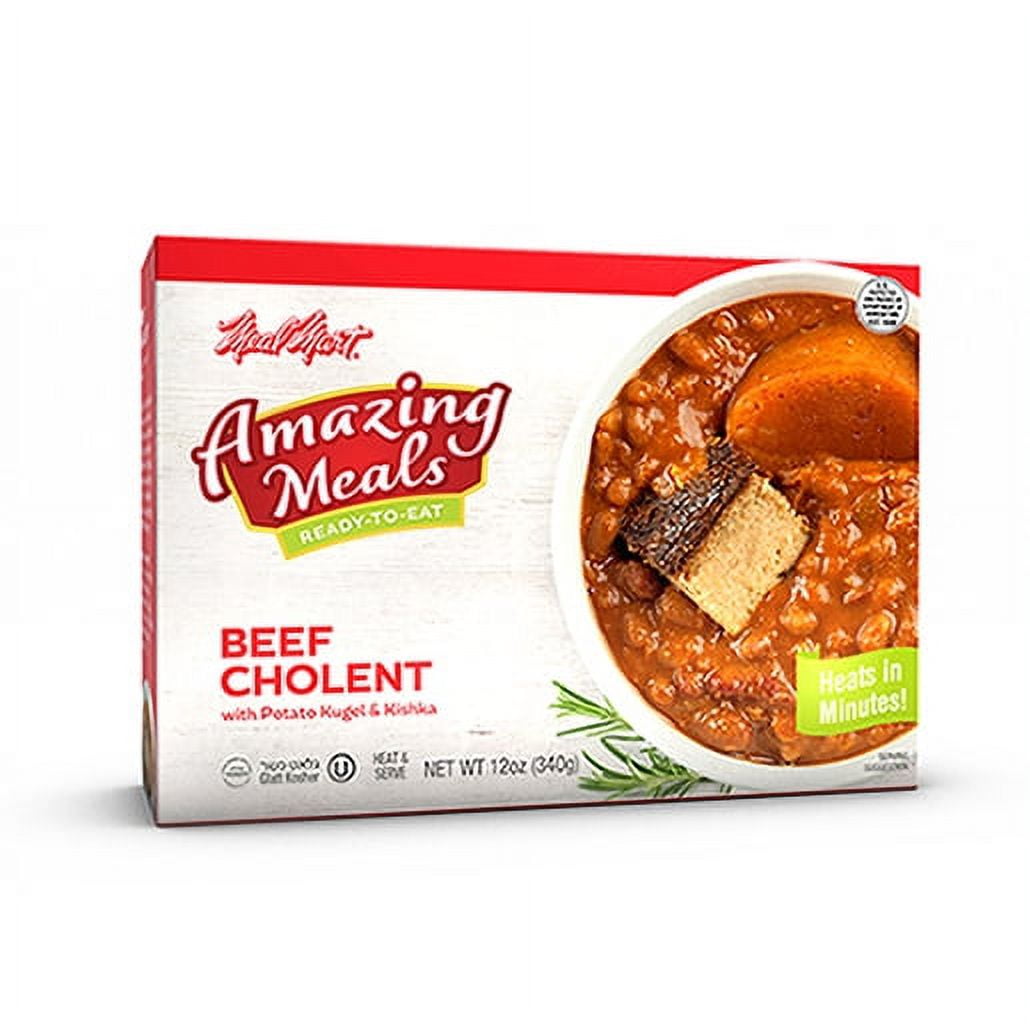 Meal Mart Beef Cholent With Potato Kugel & Kishka 12 Oz. Pk Of 3.