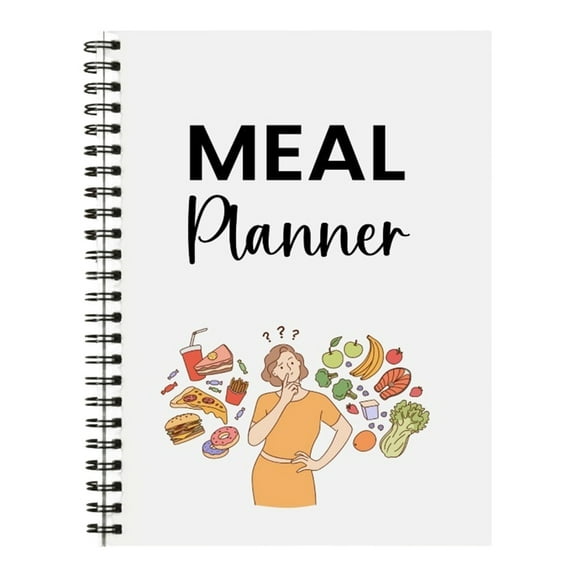 Meal Planner Twin Wire Binding Daily Planner 21x14cm Meal Journal Dinner Breakfast Dietary Tracking Journal Notebook